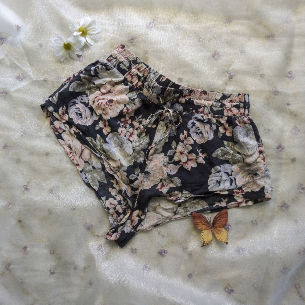 Volcom dark floral shorts